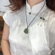 Laughing Buddha Hetian Jade Calm Necklace