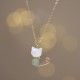 14K Gold Plated Pearl Hetian Jade Cat Necklace 14K Gold Plated Pearl Hetian Jade Cat Necklace