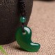 Red Agate Green Agate Moon Necklace Pendant