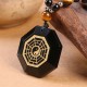 Bagua Yin Yang Black Obsidian Beaded Necklace Bagua Yin Yang Black Obsidian Beaded Necklace