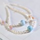 Sterling Silver Pearl Larimar Sincerity Necklace Pendant Sterling Silver Pearl Larimar Sincerity Necklace Pendant