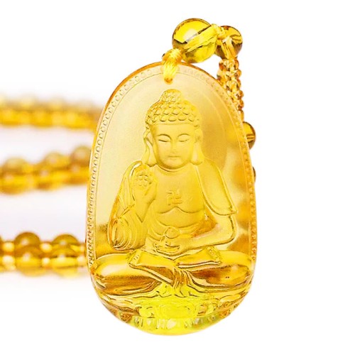 Citrine Guardian Buddha Serenity Necklace Pendant Citrine Guardian Buddha Serenity Necklace Pendant