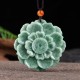 Lotus Jade Luck Prosperity Necklace Pendant