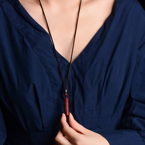 Tibetan Cinnabar Mantra Necklace Tibetan Cinnabar Mantra Necklace