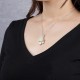 White Jade Lotus Flower Happiness Necklace White Jade Lotus Flower Happiness Necklace