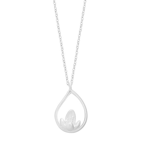 Sterling Silver Lotus Flower Enlightenment Necklace Sterling Silver Lotus Flower Enlightenment Necklace