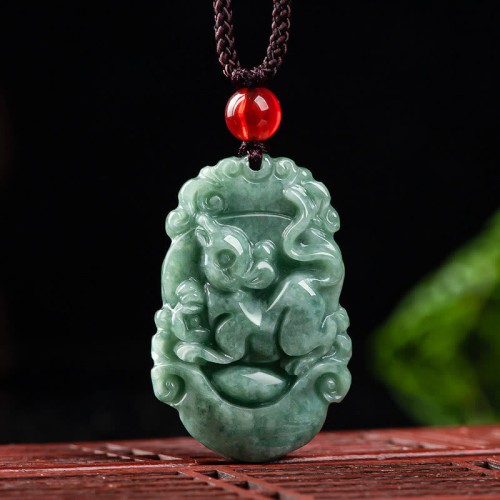Natural Jade 12 Chinese Zodiac Prosperity Necklace Natural Jade 12 Chinese Zodiac Prosperity Necklace