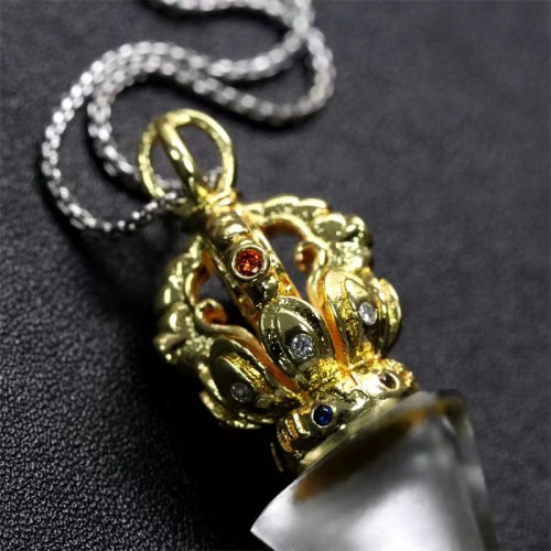 Tibetan Dorje Vajra Lotus Liuli Strength Necklace Pendant Tibetan Dorje Vajra Lotus Liuli Strength Necklace Pendant