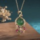 Cyan Jade Success Necklace Pendant Cyan Jade Success Necklace Pendant