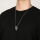 Pure Tin Dragon Head Protection Luck Necklace Pure Tin Dragon Head Protection Luck Necklace