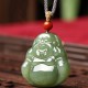 Laughing Buddha Hetian Jade Abundance Necklace