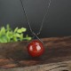 Red Agate Bead Confidence Leather Necklace Red Agate Bead Confidence Leather Necklace
