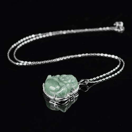 Laughing Buddha Jade Abundance Necklace Pendant Laughing Buddha Jade Abundance Necklace Pendant