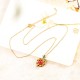 925 Silver Tibet Lotus Prayer Wheel Red Agate Necklace 925 Silver Tibet Lotus Prayer Wheel Red Agate Necklace