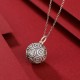 990 Silver Fu Character Copper Coin Luck Necklace 990 Silver Fu Character Copper Coin Luck Necklace