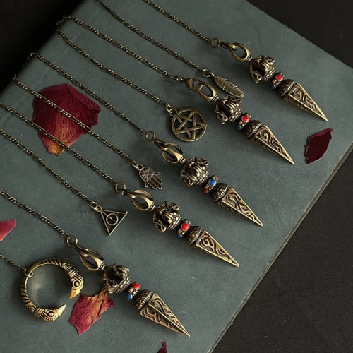 Pentagram Eye of God Feather Copper Healing Necklace Pentagram Eye of God Feather Copper Healing Necklace
