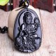 Obsidian Buddha Amulet Protection Necklace Pendant Obsidian Buddha Amulet Protection Necklace Pendant