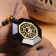 Bagua Yin Yang Black Obsidian Beaded Necklace Bagua Yin Yang Black Obsidian Beaded Necklace