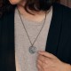 990 Sterling Silver Yin Yang Water Fire Balance Pendant