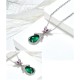 925 Silver Green Chalcedony Butterfly Courage Necklace 925 Silver Green Chalcedony Butterfly Courage Necklace
