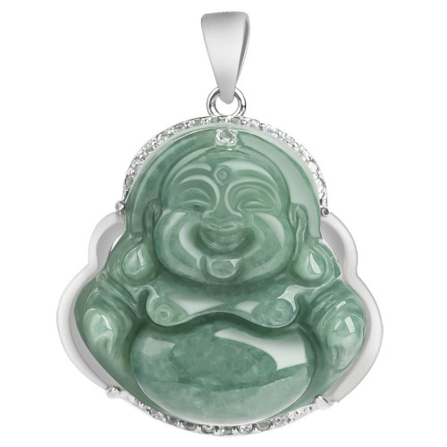 Laughing Buddha Jade Abundance Necklace Pendant Laughing Buddha Jade Abundance Necklace Pendant