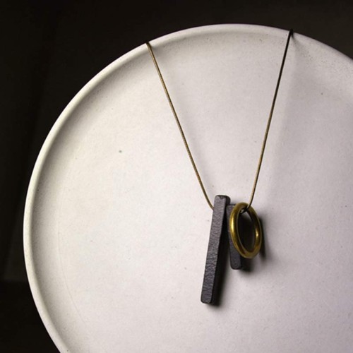 Zen Circle Ebony Wood Enlightenment Necklace Zen Circle Ebony Wood Enlightenment Necklace