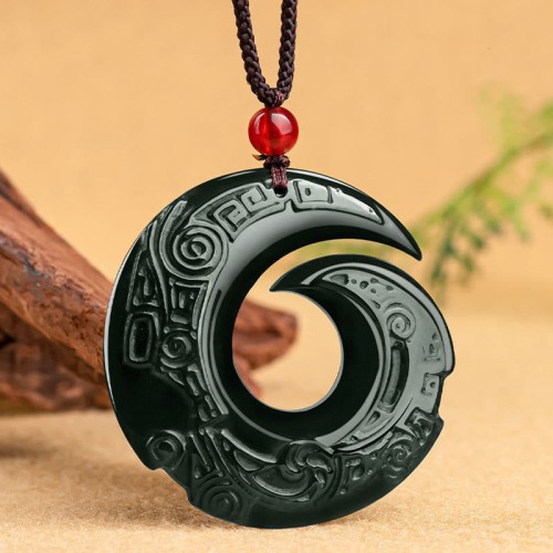 Hetian Cyan Jade Success Necklace Pendant