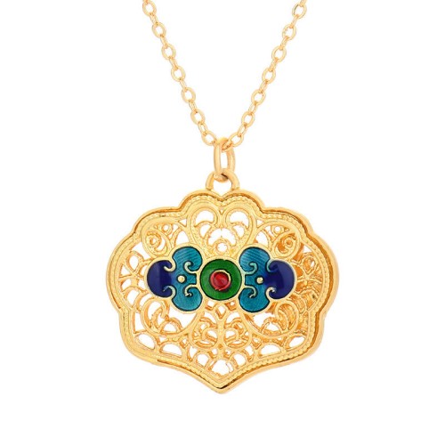Tibet Auspicious Clouds Copper Luck Necklace Tibet Auspicious Clouds Copper Luck Necklace