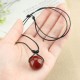 Red Agate Bead Confidence Leather Necklace Red Agate Bead Confidence Leather Necklace