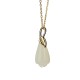 925 Silver Plated Gold Hetian Jade Magnolia Abundance Pendant