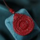 Cinnabar Bagua Amulet Evil Spirits Protection Necklace Cinnabar Bagua Amulet Evil Spirits Protection Necklace