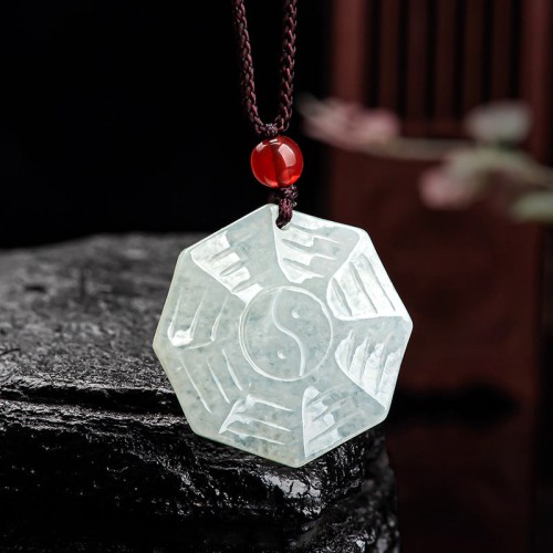 Jade Bagua Yin Yang Luck Necklace Pendant Jade Bagua Yin Yang Luck Necklace Pendant