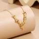 Golden Bamboo Pattern Titanium Steel Wealth Necklace