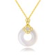 Sterling Silver Chalcedony Coin Peace Necklace Pendant Sterling Silver Chalcedony Coin Peace Necklace Pendant
