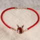 925 Sterling Silver Year of the Dragon Red Agate Necklace 925 Sterling Silver Year of the Dragon Red Agate Necklace