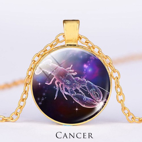 12 Constellations Zodiac Moon Star Protection Necklace 12 Constellations Zodiac Moon Star Protection Necklace