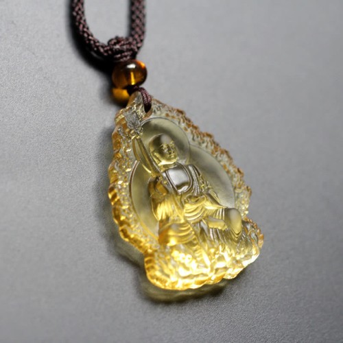 Ksitigarbha Buddha Liuli Serenity Necklace Ksitigarbha Buddha Liuli Serenity Necklace