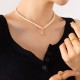 Pearl Crescent Moon Calm Necklace
