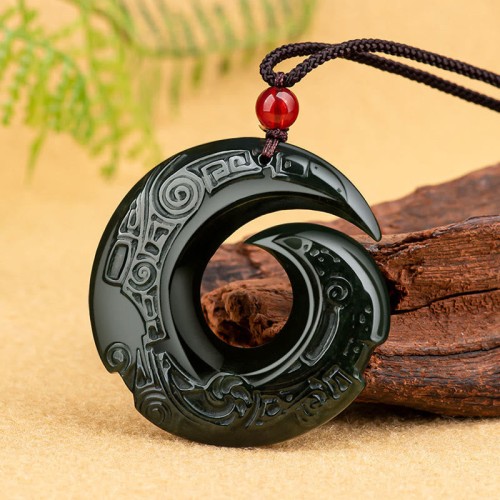 Hetian Cyan Jade Success Necklace Pendant