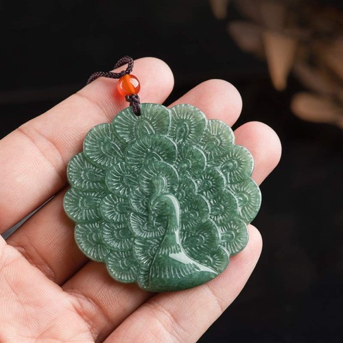 Jade Peacock Luck Prosperity Necklace Pendant Jade Peacock Luck Prosperity Necklace Pendant