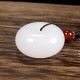 Round Hetian White Jade Peace Blessing Necklace