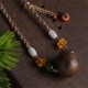 Agarwood Bead Luck Strength Necklace Pendant