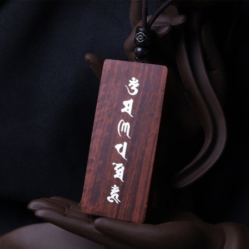 999 Silver Red Sandalwood Ebony Om Mani Padme Necklace 999 Silver Red Sandalwood Ebony Om Mani Padme Necklace