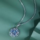 Sterling Silver Turquoise Three Rabbits Balance Necklace Pendant