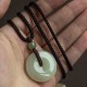 Round Jade Peace Buckle Luck Necklace Round Jade Peace Buckle Luck Necklace