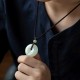 Round Jade Peace Buckle Luck Necklace Round Jade Peace Buckle Luck Necklace