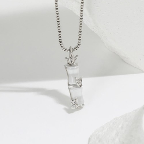 Chalcedony Bamboo Harmony Necklace