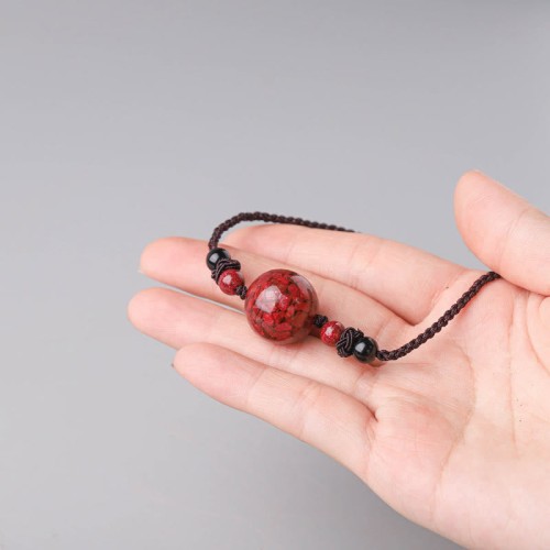 Cinnabar Stones Bead Necklace Cinnabar Stones Bead Necklace