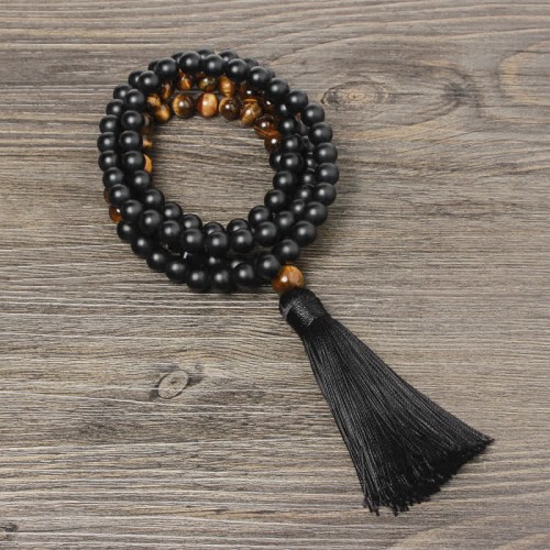 Black Onyx Tiger Eye Fortune Necklace Pendant Black Onyx Tiger Eye Fortune Necklace Pendant