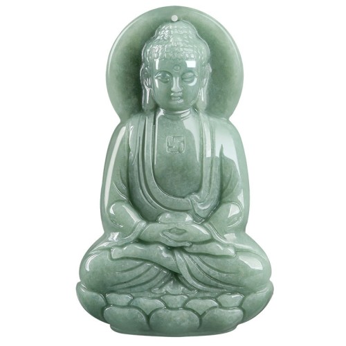 Amitabha Buddha Jade Amulet Necklace Pendant Amitabha Buddha Jade Amulet Necklace Pendant